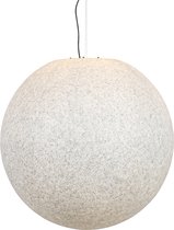 QAZQA nura - Moderne Hanglamp voor buiten voor boven de eettafel | in eetkamer - 1 lichts - Ø 77 cm - Grijs - Buitenverlichting