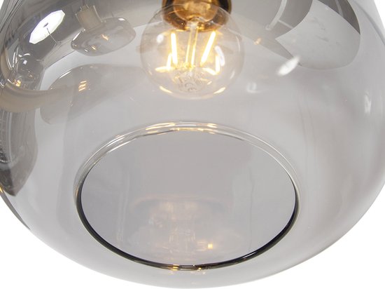QAZQA zuzanna - Moderne Hanglamp voor boven de eettafel | in eetkamer - 5 lichts - Ø 66 cm - Zwart Goud - Woonkamer | Slaapkamer | Keuken - QAZQA