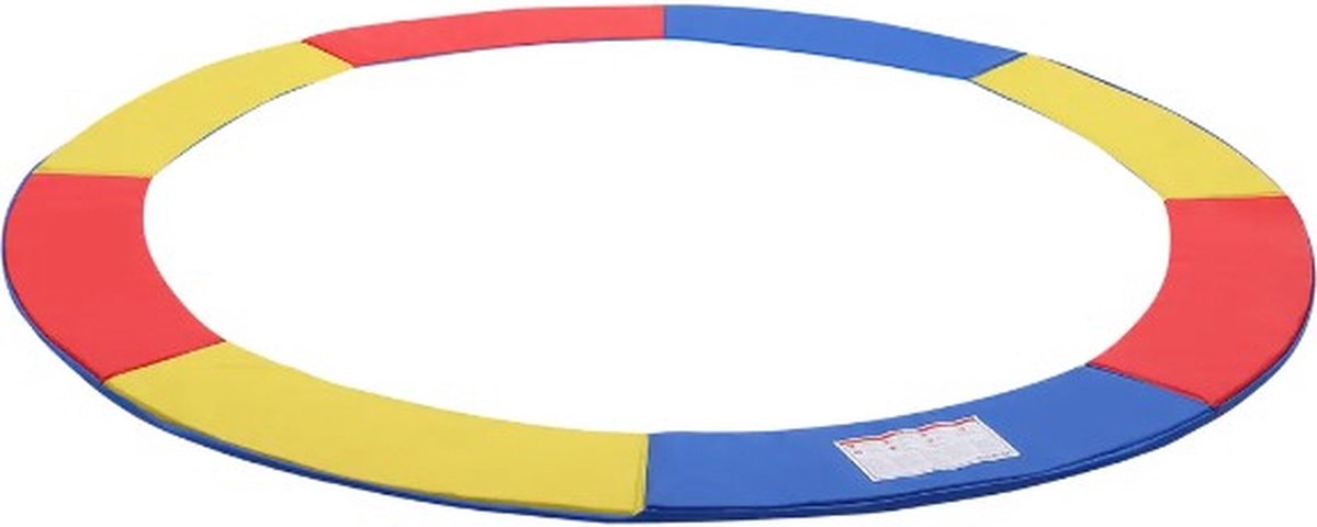 Hoppa! Trampoline beschermrand, randafdekking, randbescherming, trampolinerand 305cm, Rood-Geel-Blauw
