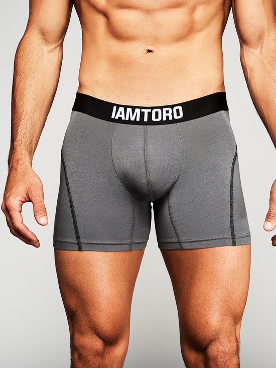 IAMTORO Premium Heren Boxershort, kleur grijs-maat M