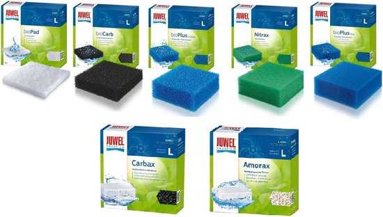 Juwel - Filter spons set - Standaard -Large (L) - 5 soorten + Carbax + Amorax
