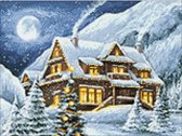 Diamond Painting Winter House WD3042 40 x 30 cm