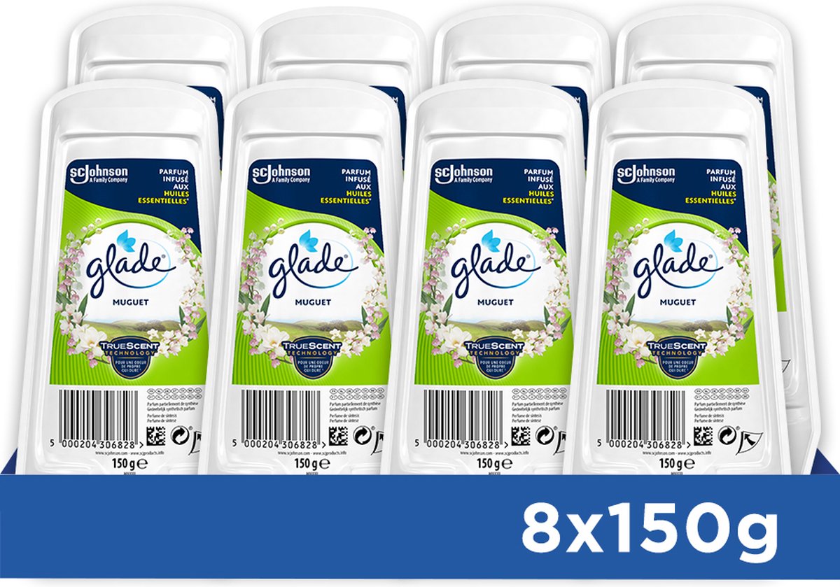 Glade Gel Muguet - Luchtverfrisser - 8 x 150G