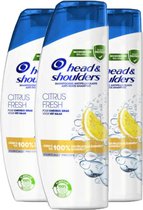 3x Head & Shoulders Citrus Fresh Shampoo 285 ml