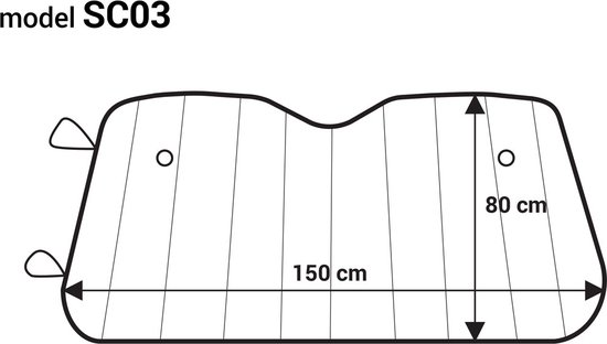 Zonnescherm - 150x80 cm - zilver, PE Bubble van TecTake — afbeelding 2
