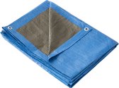 GENERIC - beschermzeil - stoffen zeildoek met oogjes - dubbelzijdig - waterdicht - scheurvast - met oogjes - polyethyleen - 8x12 m - 70 g/m² - blauw
