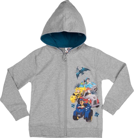 Paw Patrol Vest - Lange Mouw - Katoen - Grijs - Maat 98/104