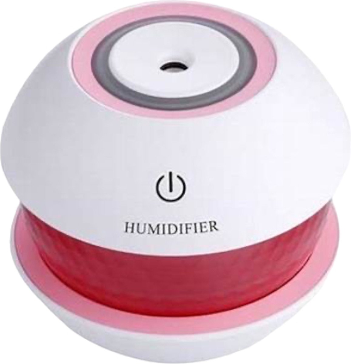 Luchtbevochtiger Magic Diamond Humidifier-Led sfeerverlichting- De stijlvolle luchtbevochtiger- Geur verspreider- met USB – micro kabel Kleur Pink wit