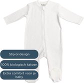 Combishort bébé BonBini - combishort - White & Wonderfull - taille 80 - 100% coton bio