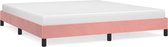 vidaXL - Bedframe - fluweel - roze - 160x200 - cm