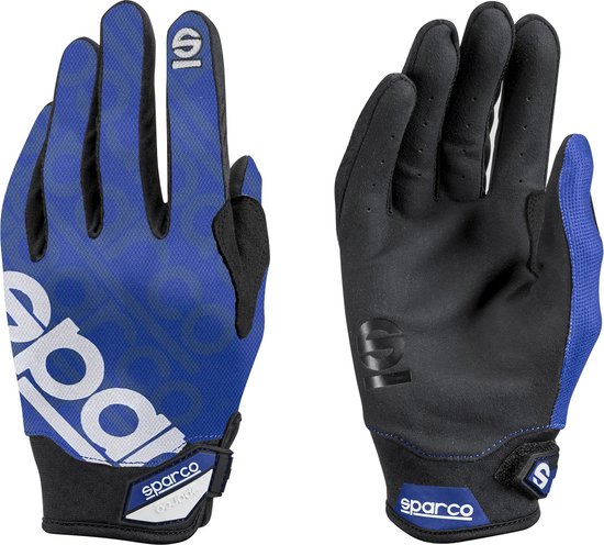 Sparco MECA-3 Handschoenen - Handschoenen voor Optimaal Comfort - Blauw/Wit - Maat L