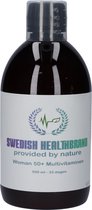 Swedish Healthbrand Woman 50+ Multivitamine vloeibare vitamine ( NON-GMO ) voor 33 dagen inclusief maatbeker voor inname, 149 actieve ingredienten, immuunbooster, glutenvrij, gistvrij, 500ml inhoud dagelijkse inname 15ml