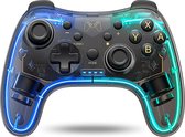 Phreeze Pro Manette Sans Fil - Bouton Turbo - Bouton Macro - Transparent - Siècle des Lumières RVB - Réglable via APP - Convient pour Nintendo Switch Oled / Lite / PS4 / Windows / PS3