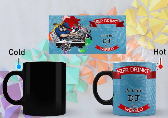 Magische Mok hier drinkt de beste DJ ter wereld - beroep - beroepen en ambachten - professions and trades - cadeau - liefde - cute - functie - occupatie - gift