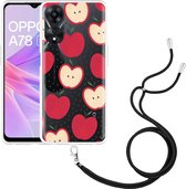 Cazy Hoesje met koord geschikt voor Oppo A78 5G Appels