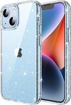 JETech Glitter Case voor iPhone 14 6,1 Inch, Bling Sparkle Schokbestendig Bumper Telefoonhoes, Schattig Sparkly Hoesje voor Dames en Meisjes (Transparant)