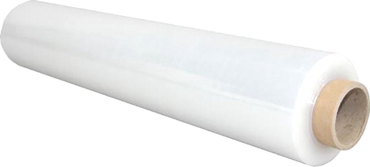 Wikkelfolie Stretchfolie - Krimpfolie - Rekwikkelfolie Transparant 50cm breed 300m lang - Handwikkelfolie Per 1 Rol 3kg - 23 µm - Merkloos