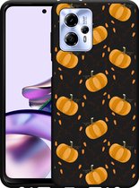 Cazy Hoesje Zwart geschikt voor Motorola Moto G13 4G Pumpkins