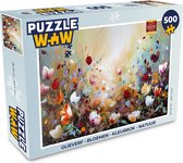 Puzzel Olieverf - Bloemen - Kleurrijk - Natuur - Legpuzzel - Puzzel 500 stukjes