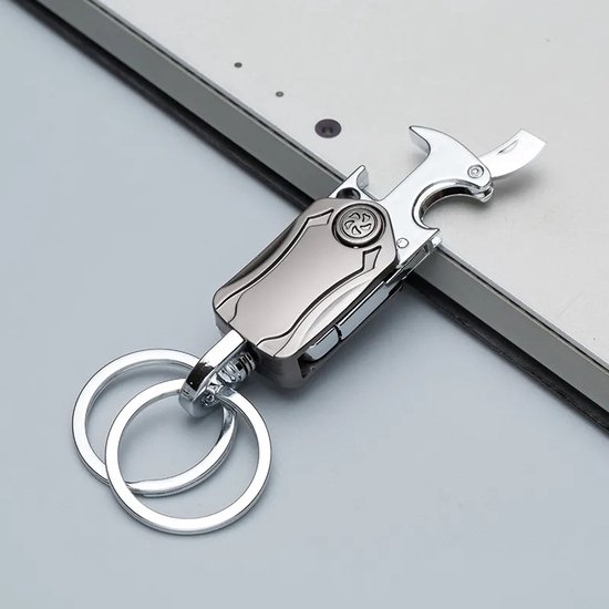 Porte-clés 4-en-1 fidget spinner porte-clés pivotant ouvre-boîte
