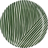 Casa Cubista - Assiette petit-déjeuner avec motif entrecroisé vert foncé 23cm - Petites assiettes