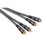 Hoge kwaliteit 1.5 meter audio kabel met 2x tulp stekker aan beide zijden - stereo kabel