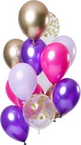 Folat - Ballonnen Purple Posh 30cm - 12 stuks