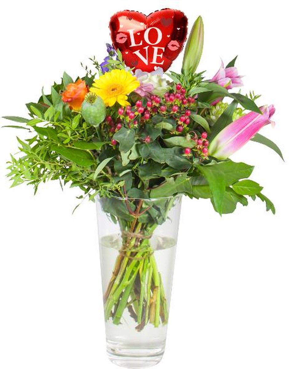 Mini Wensballon Rood Love - 15cm