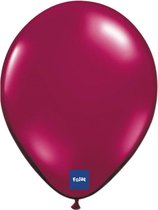 Burgundy Wijnrode Metallic Ballonnen - 100 stuks