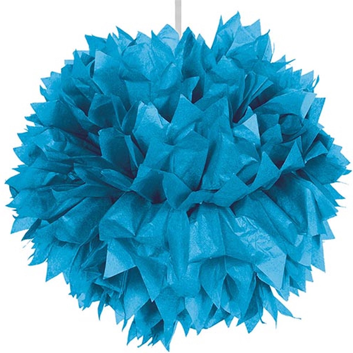Pompom azuur blauw 30cm