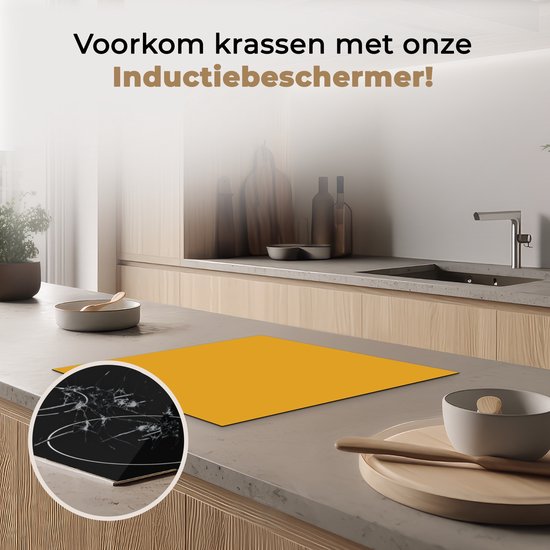 KitchenYeah® Inductie beschermer 60x52 cm - Okergeel - Herfst - Interieur - Kookplaataccessoires - Afdekplaat voor kookplaat - Inductiebeschermer - Inductiemat - Inductieplaat mat