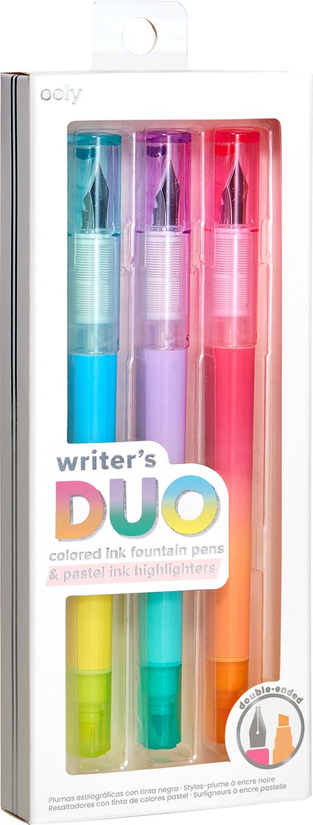 Ooly - Duo - 2-in-1 Vulpen met markeerstift - 6 Kleuren