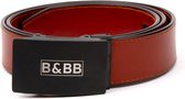 Black & Brown Belts/125 CM/ Squared 2.0 - Light Brown Belt /Automatische riem/ Automatische gesp/Leren riem/ Echt leer/ Heren riem zwart/ Dames riem zwart/ Riemen / Riem /Riem heren /