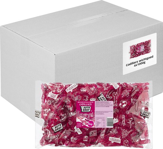 Autodrop rode cadillacs - snoep - 4 x 1 kg | bol