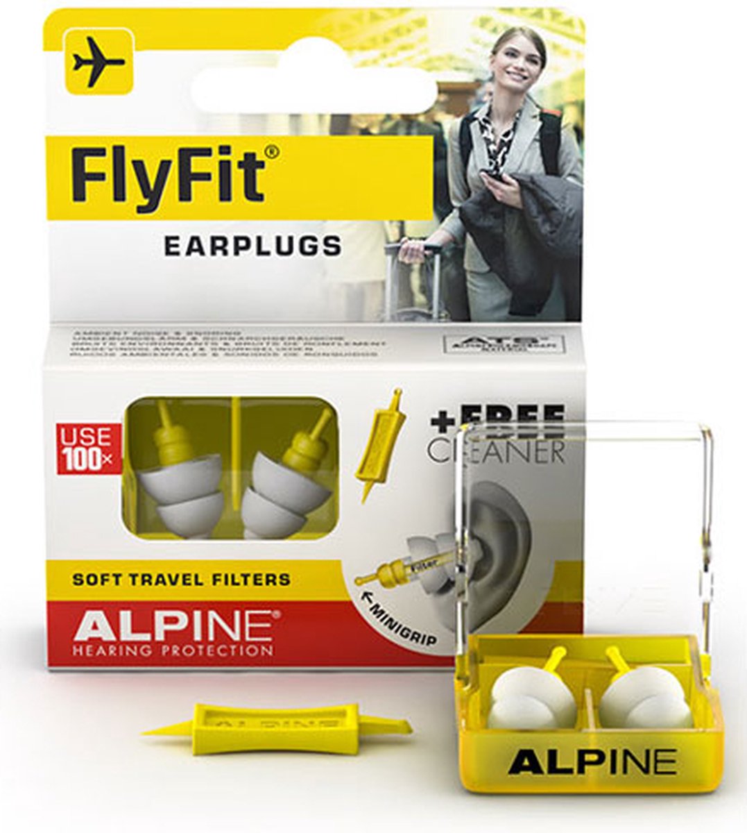 Alpine FlyFit - Vliegtuig oordoppen - Voorkomt oorpijn en vermindert  omgevingsgeluid -... | bol.com