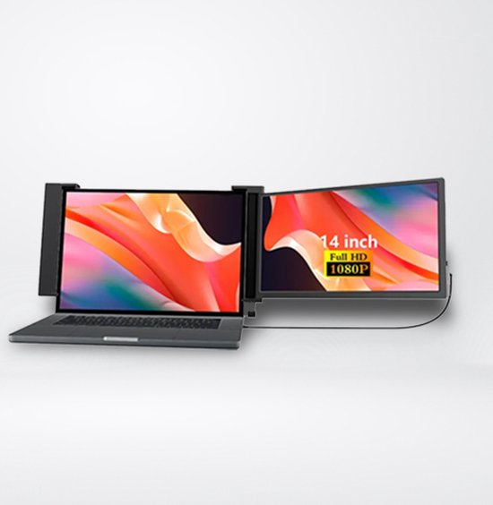 Horivue® Portable Monitor Full HD met Speakers 14 inch Draagbare