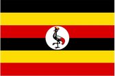 VlagDirect - Oegandese vlag - Oeganda vlag - Uganda vlag - 90 x 150 cm.