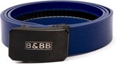 Black & Brown Belts/ 125 CM /Edged 2.0 - Blue Belt /Automatische riem/ Automatische gesp/Leren riem/ Echt leer/ Heren riem zwart/ Dames riem zwart/ Broeksriem / Riemen / Riem /Riem heren /