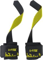 U Fit One Goud Lifting Straps - Deadlift straps - Powerlifting - Fitness Straps - Wrist support - Bodybuilding - Padded straps - Crossfit