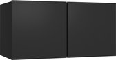 vidaXL - Tv-hangmeubel - 60x30x30 - cm - zwart