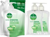 Dettol - Refill Hydrating Aloe Vera 500ML - Hydrating Aloe Vera 2x250ML - Voordeelverpakking