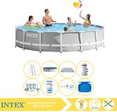 Intex Prism Frame Zwembad - Opzetzwembad - 457x107 cm - Inclusief Onderhoudspakket, Filter, Onderhoudsset en Voetenbad