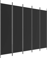 vidaXL-Kamerscherm-met-5-panelen-250x200-cm-stof-zwart