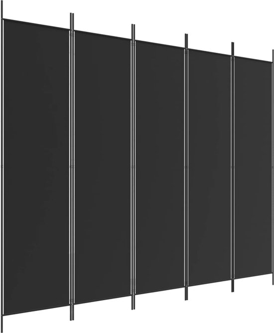 vidaXL-Kamerscherm-met-5-panelen-250x200-cm-stof-zwart