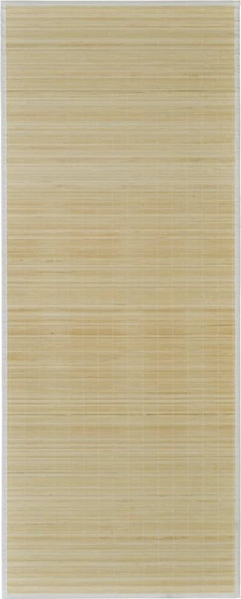 Tapis rectangulaire en bambou 150 x 200 cm (Neutre)
