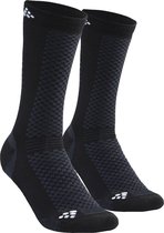Craft Mid Socks (pack de 2) Chaussettes de sports d'hiver - Taille 46-48 - Unisexe - noir