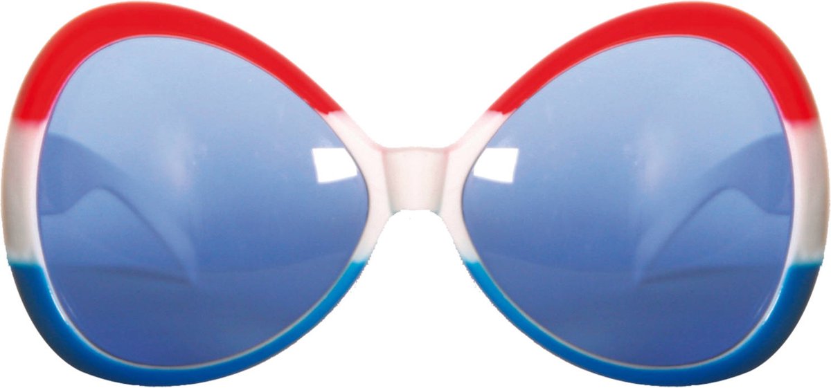 Bril Groot rood wit blauw