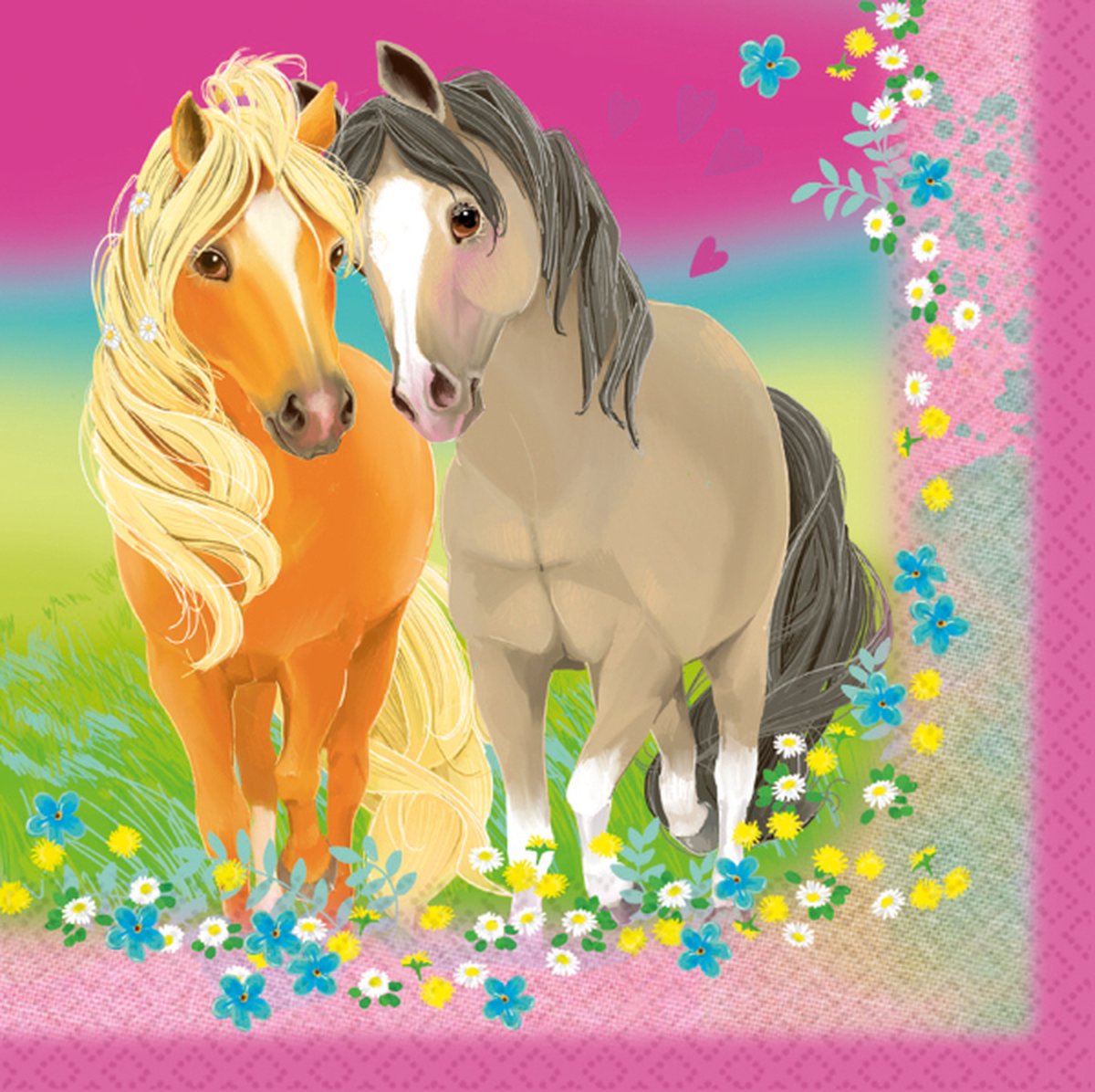 Rietmuller - Riethmuller - 20 Servetten Pretty Pony 33 x 33 cm