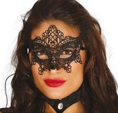 Fiestas Guirca - Masker Kroon Embroidered - zwart - Halloween Masker - Enge Maskers - Masker Halloween volwassenen - Masker Horror