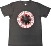 Red Hot Chili Peppers - Red Circle Asterisk Heren T-shirt - 2XL - Grijs
